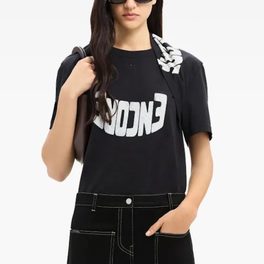Courrèges Encore (Unisex) graphic-print tee.